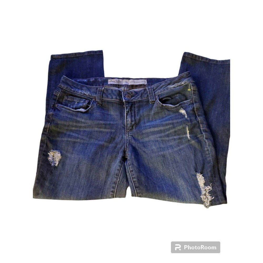 Charlotte Russe Sz 10 sexy rolled up Crop - Picture 4 of 7
